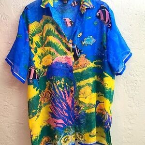 Zury Swimwear Beach Coverup Boho Blouse Sheer Tunic Dress One‎ Size